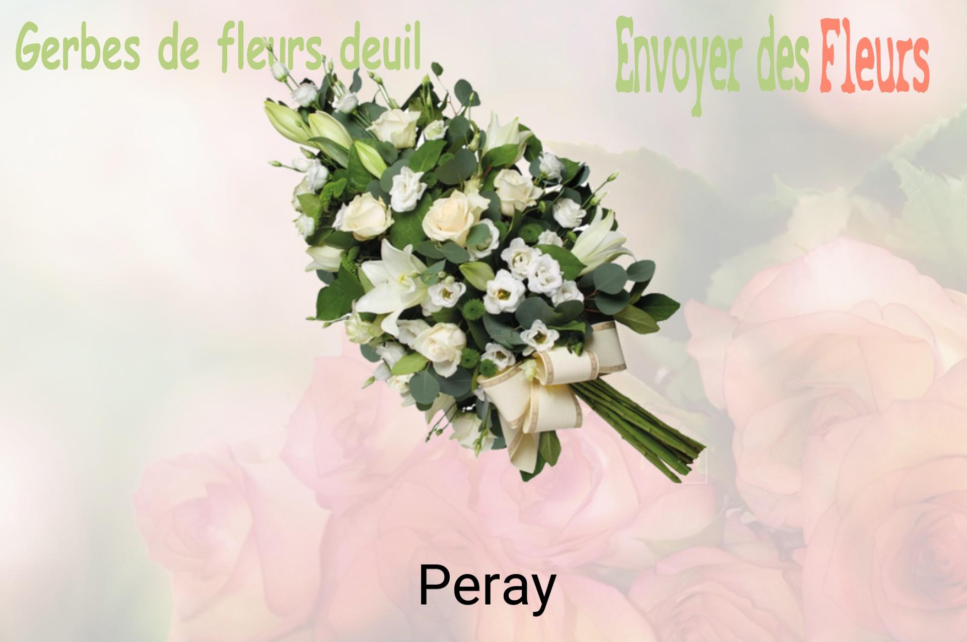 Gerbe de fleurs de deuil livrée à Peray